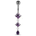 Dangling Jeweled Belly Ring - Monster Piercing