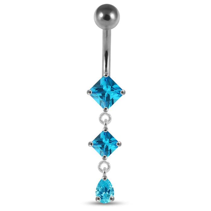 Dangling Jeweled Belly Ring - Monster Piercing