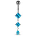 Dangling Jeweled Belly Ring - Monster Piercing