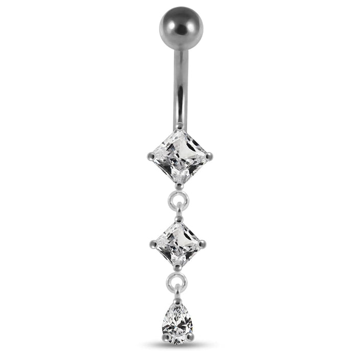 Dangling Jeweled Belly Ring - Monster Piercing