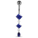 Dangling Jeweled Belly Ring - Monster Piercing