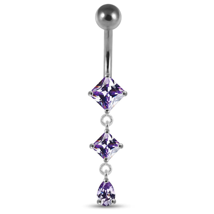 Dangling Jeweled Belly Ring - Monster Piercing