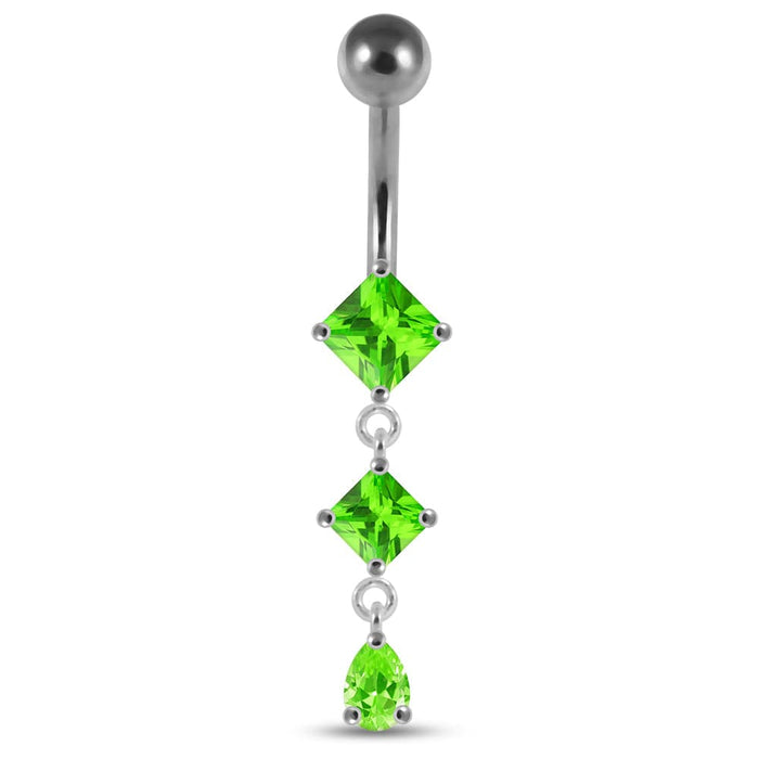 Dangling Jeweled Belly Ring - Monster Piercing