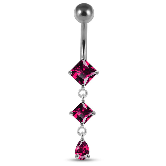 Dangling Jeweled Belly Ring - Monster Piercing