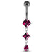 Dangling Jeweled Belly Ring - Monster Piercing