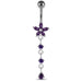 Dangling Flower Navel Belly Body Jewelry - Monster Piercing