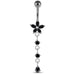 Dangling Flower Navel Belly Body Jewelry - Monster Piercing