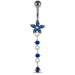 Dangling Flower Navel Belly Body Jewelry - Monster Piercing