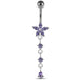 Dangling Flower Navel Belly Body Jewelry - Monster Piercing