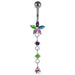 Dangling Flower Navel Belly Body Jewelry - Monster Piercing