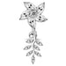 Moving Jeweled Flower Designed Belly Button Ring - Monster Piercing