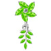 Moving Jeweled Flower Designed Belly Button Ring - Monster Piercing