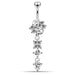 Moving Jeweled Fancy Belly Button Ring - Monster Piercing