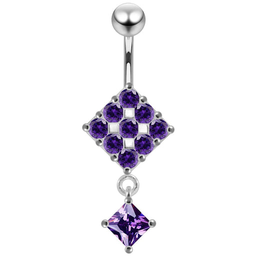 Moving Fancy Jeweled Navel Ring - Monster Piercing