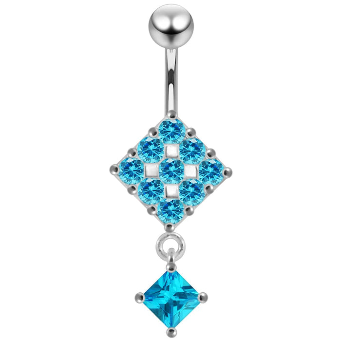 Moving Fancy Jeweled Navel Ring - Monster Piercing