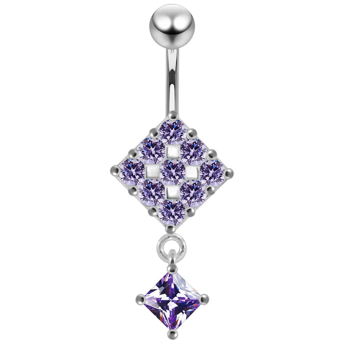 Moving Fancy Jeweled Navel Ring - Monster Piercing