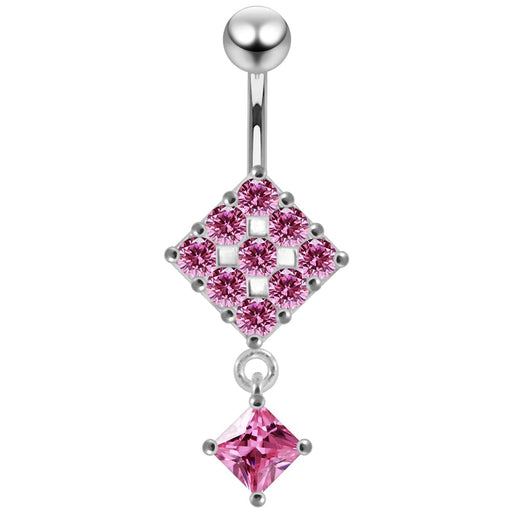 Moving Fancy Jeweled Navel Ring - Monster Piercing