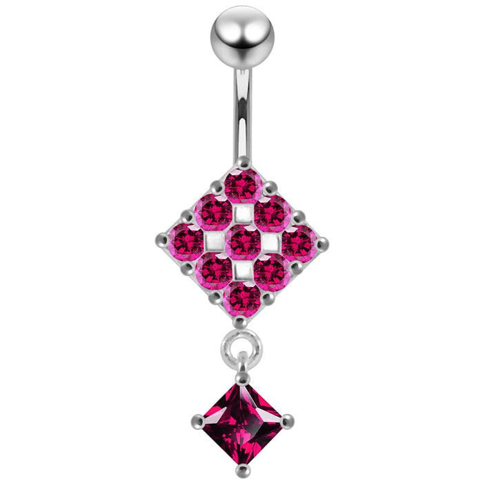 Moving Fancy Jeweled Navel Ring - Monster Piercing