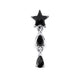 Dangling Fancy Star Jeweled Navel Button Ring - Monster Piercing