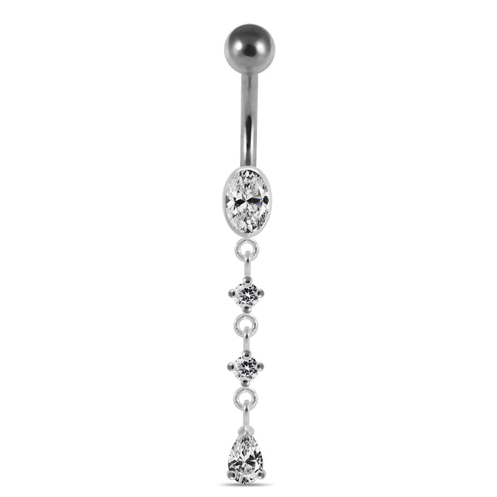 14 Gauge Surgical Grade Steel curved bar with 5mm top ball - Monster Piercing