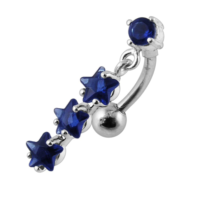 Moving Fancy Jeweled SS Navel Ring - Monster Piercing