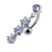 Moving Fancy Jeweled SS Navel Ring - Monster Piercing