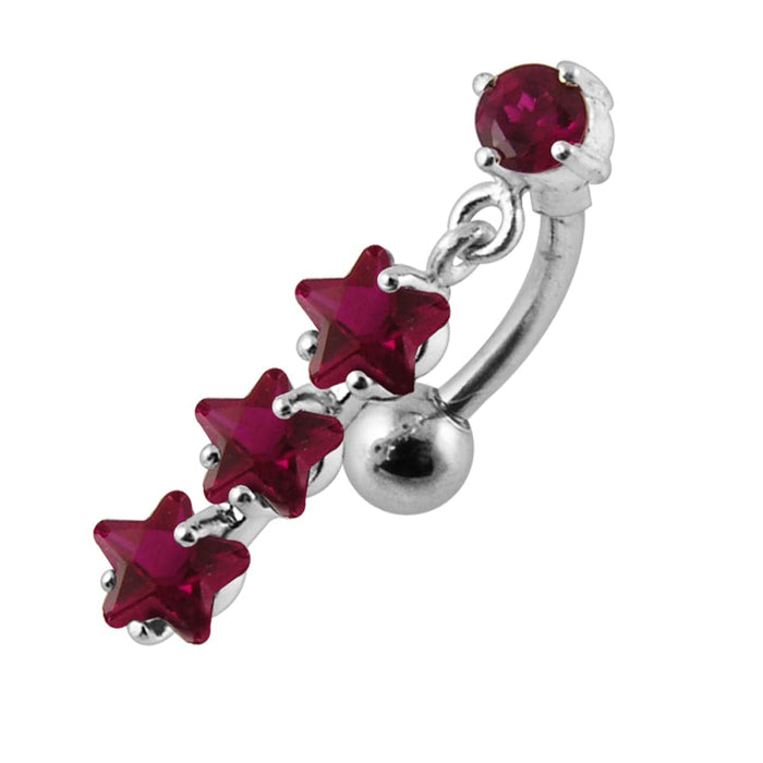 Moving Fancy Jeweled SS Navel Ring - Monster Piercing