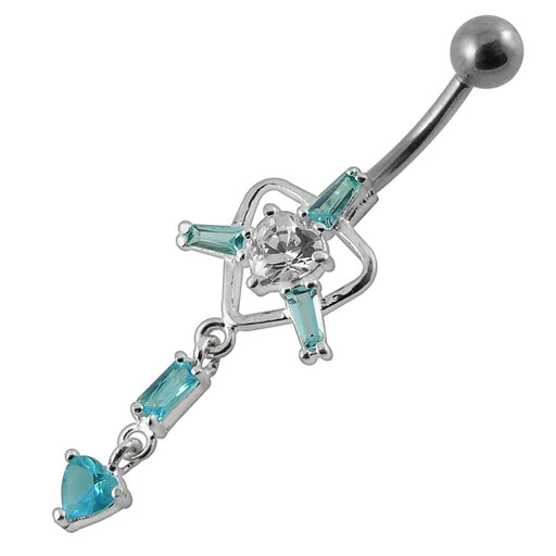 Moving Trendy Jeweled Belly Ring - Monster Piercing