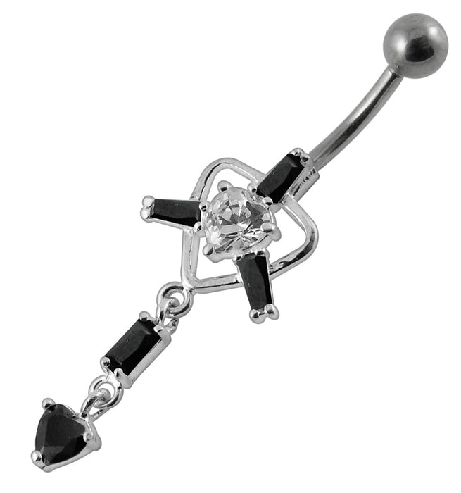 Moving Trendy Jeweled Belly Ring - Monster Piercing