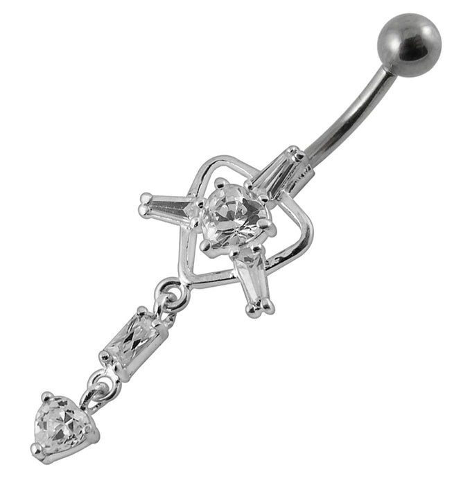 Moving Trendy Jeweled Belly Ring - Monster Piercing