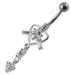 Moving Trendy Jeweled Belly Ring - Monster Piercing