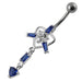 Moving Trendy Jeweled Belly Ring - Monster Piercing