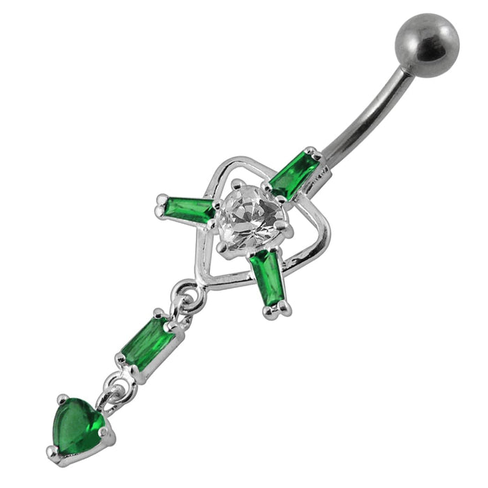 Moving Trendy Jeweled Belly Ring - Monster Piercing