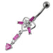 Moving Trendy Jeweled Belly Ring - Monster Piercing