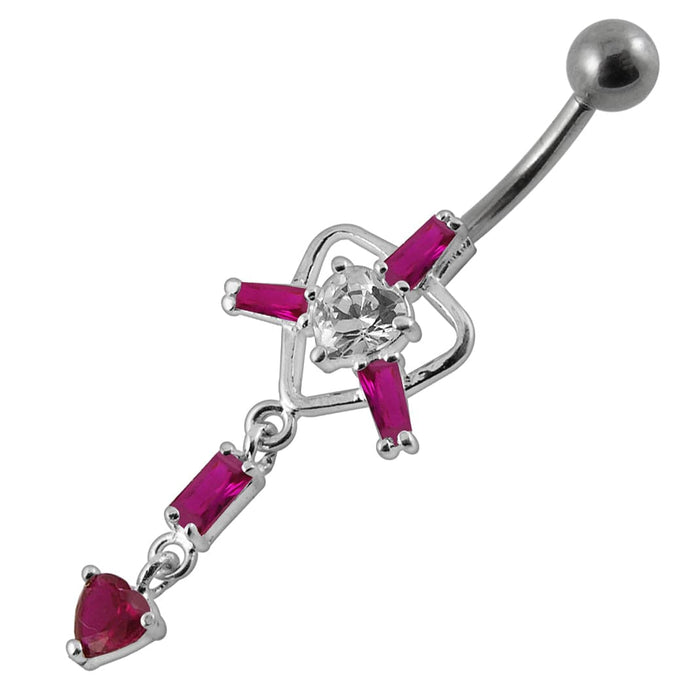 Moving Trendy Jeweled Belly Ring - Monster Piercing