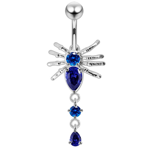 Jeweled Spider Navel Ring - Monster Piercing