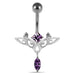 Moving Trendy Jeweled Navel Ring - Monster Piercing