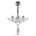 Moving Trendy Jeweled Navel Ring - Monster Piercing