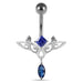 Moving Trendy Jeweled Navel Ring - Monster Piercing