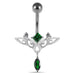 Moving Trendy Jeweled Navel Ring - Monster Piercing