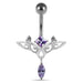 Moving Trendy Jeweled Navel Ring - Monster Piercing