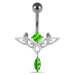 Moving Trendy Jeweled Navel Ring - Monster Piercing