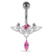 Moving Trendy Jeweled Navel Ring - Monster Piercing