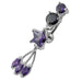 Jeweled Star Reverse Belly Bar - Monster Piercing