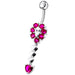 Fancy Flower Dangling Jeweled SS Belly Ring Body JewelryÊ - Monster Piercing