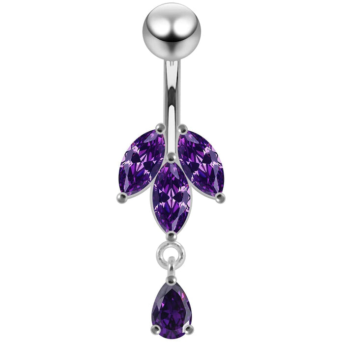 Fancy Jeweled Navel bar - Monster Piercing