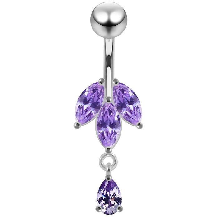 Fancy Jeweled Navel bar - Monster Piercing