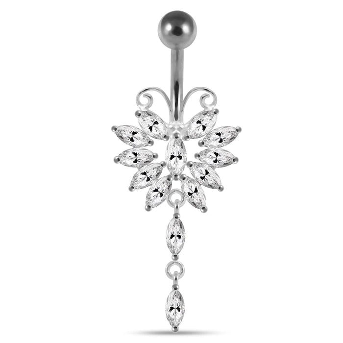 Jeweled Belly Navel Ring - Monster Piercing