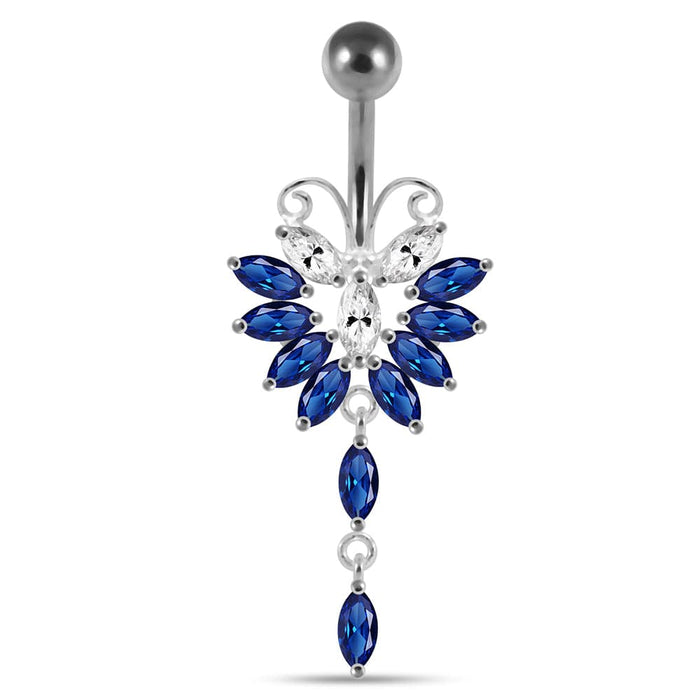 Jeweled Belly Navel Ring - Monster Piercing