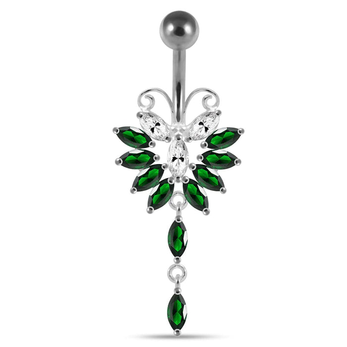 Jeweled Belly Navel Ring - Monster Piercing